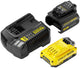 Stanley accessoires - set van 2a lader, 1x 18 v li-ion 2.0 ah accu en adapter sfmcb121d1-qw