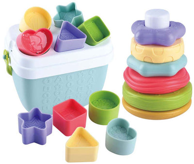 Play biobased form stew and stack of toys, 19dlg.