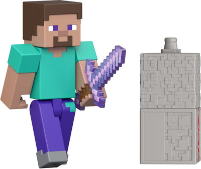 Mattel minecraft figura de acción steve figura de acción de 8 cm