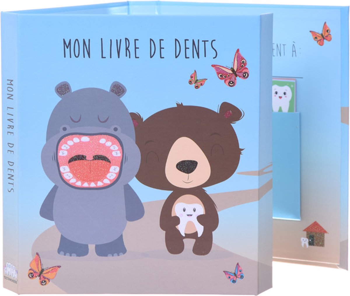 Toothwonders - l'hippo et l'ours - libro de colección de dents avec fermeture magnétique
