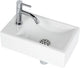 Set fontana Plieger Austin – set fontana per WC – set fontana sinistra – ceramica – incl. sifone per rubinetto – bianco