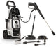 Powerplus elektrische hogedrukreiniger powxg90426 - 2500 w, 195 bar en temperatuur van 50 °c, 8 m slang en accessoires inbegrepen