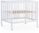 Childhome park 97 - parque infantil con ruedas - regulable en 3 alturas - madera - blanco - 98x78x82 cm