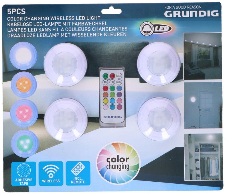 Lampada LED wireless che cambia colore, set da 4