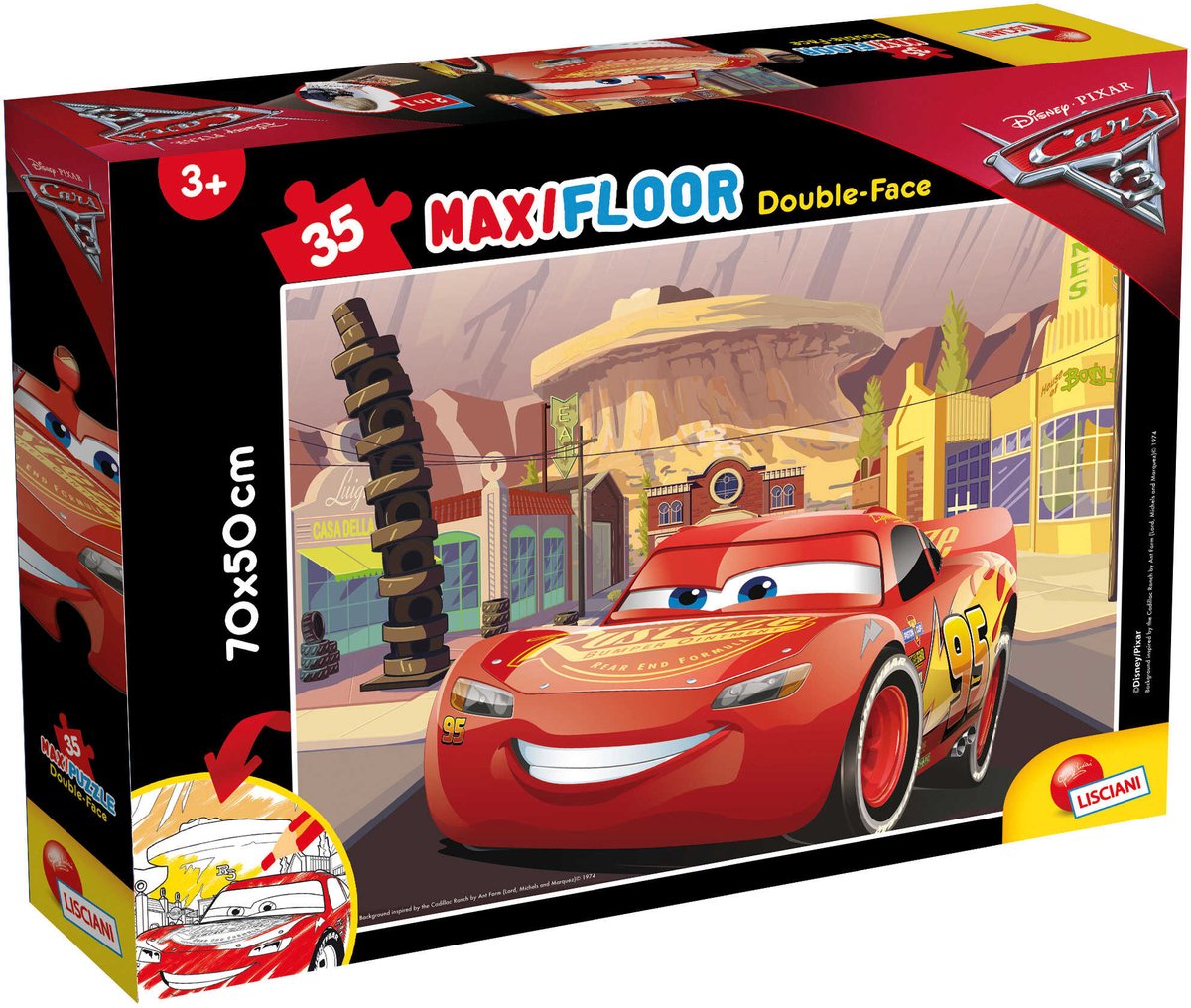 Lisciani disney rompecabezas df maxi piso 35 autos 3 - ¡adelante! ¡ir! ¡ir!