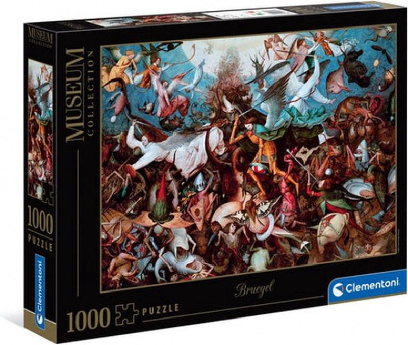 Clementoni - puzzle - 1000 pezzi - la caduta degli angeli ribelli - puzzle artistico per adulti e bambini