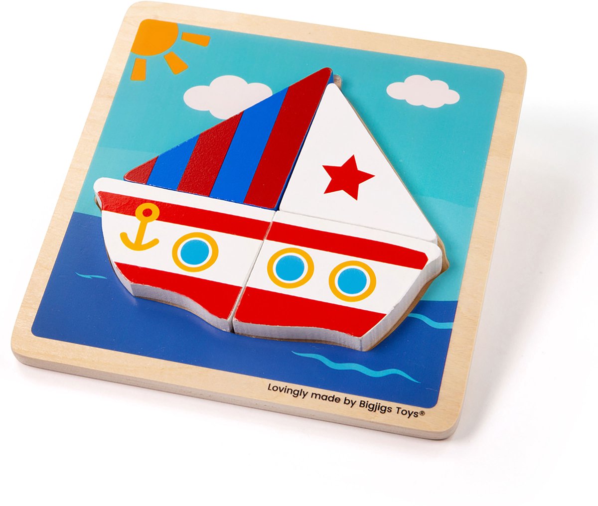 Barco rompecabezas de madera Bigjigs