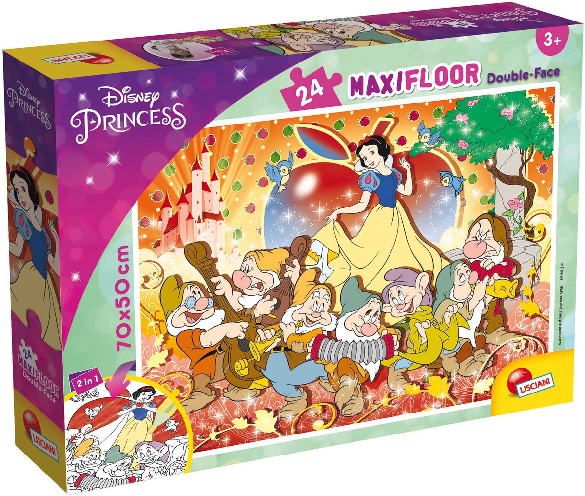 Lisciani disney puzzle df maxi piano 24 biancaneve