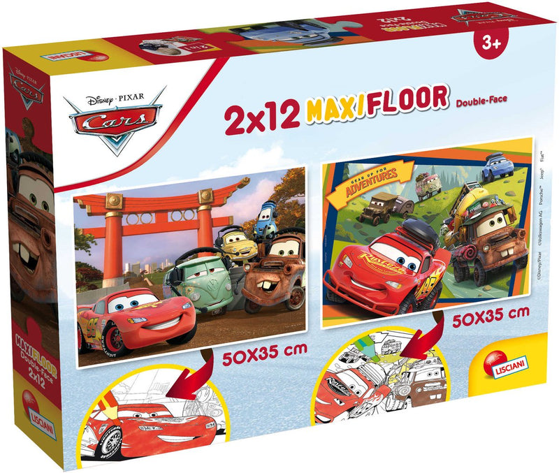 Lisciani puzzle disney maxipiano 2x12 auto
