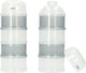 Alecto bf-4 2x - duo verpakking melkpoedertoren - 2x 4 grote stapelbare bakjes - wit grijs