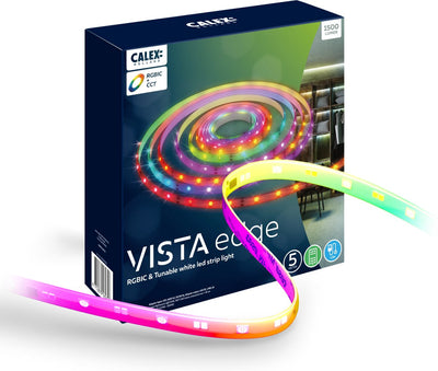 Calex vista led strip 2 meter - usb - warm wit licht - inclusief afstandsbediening