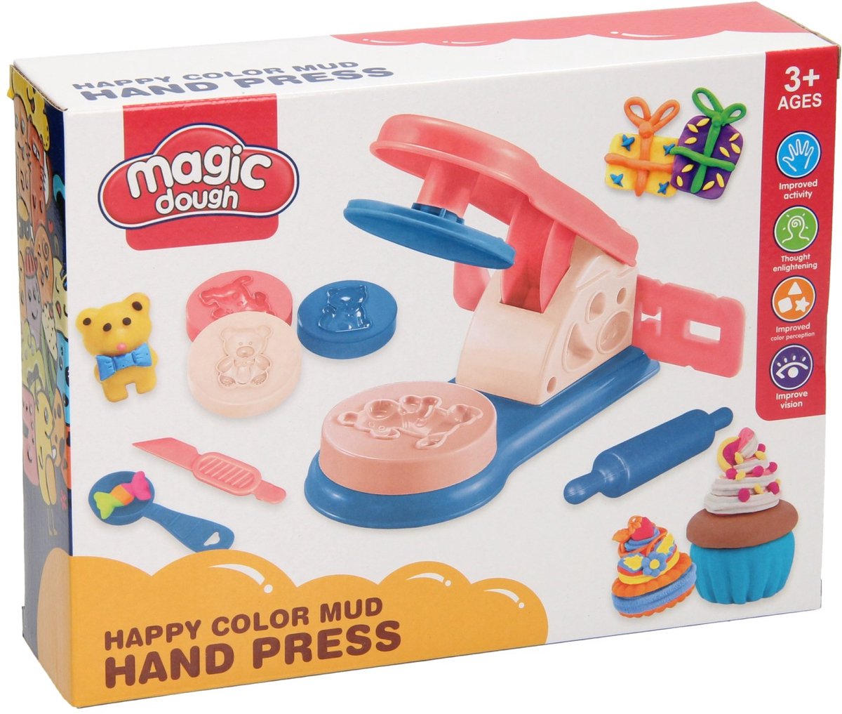 Clay Set 4 Colors con Press de arcilla