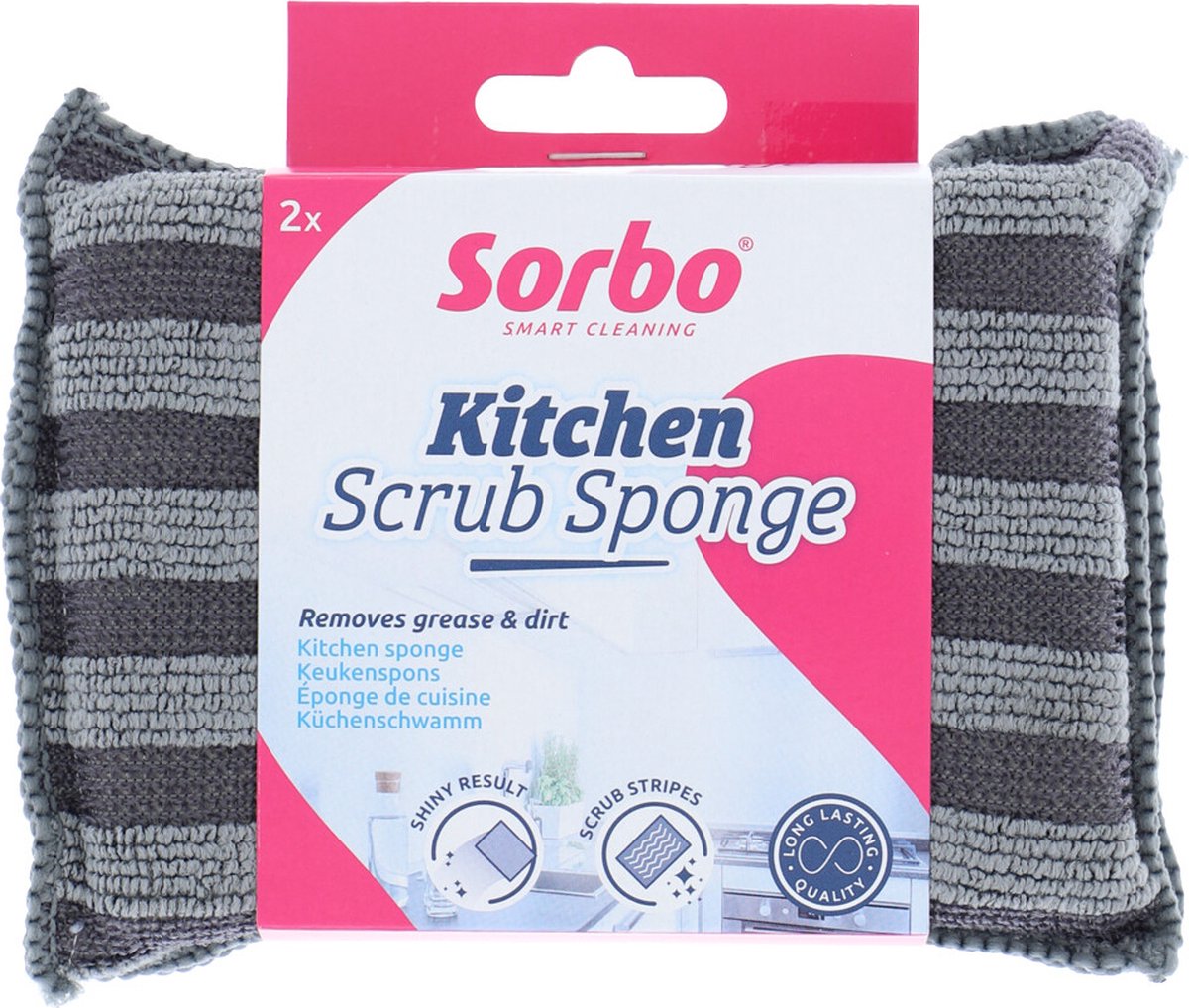 Sorbo microfibre sponge home decor 2 pieces – double-sided – cleaning sponge