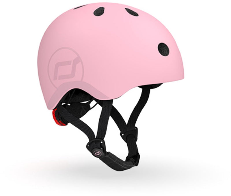Casco Scoot Ride – Casco para niños – S 51-55 cm – Luz trasera LED – Cierre magnético – Ajustable – Rosa