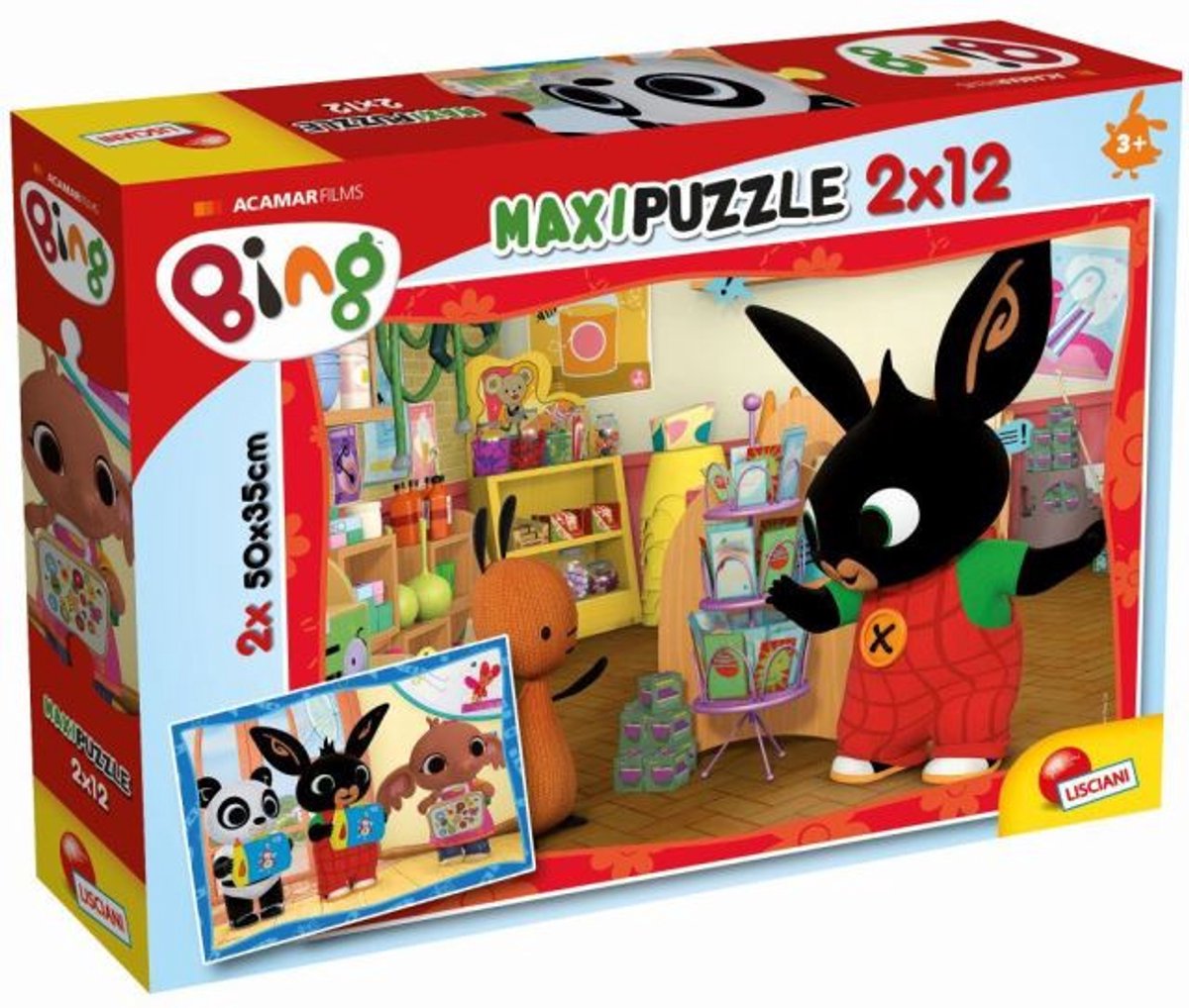 Lisciani bing puzzle maxifloor 2 x 12 - a scuola!
