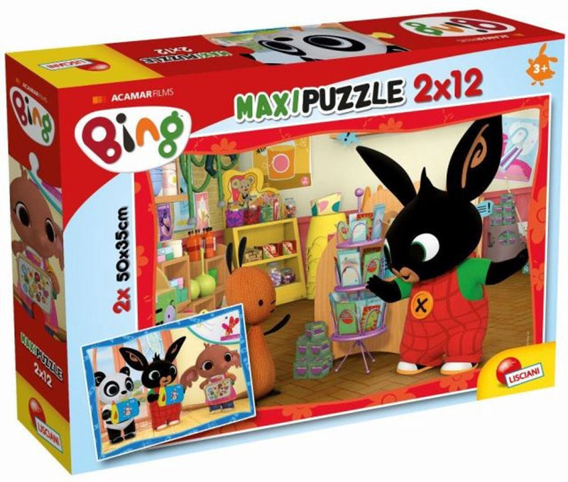 Lisciani bing puzzle maxifloor 2 x 12 - ¡una escuela!
