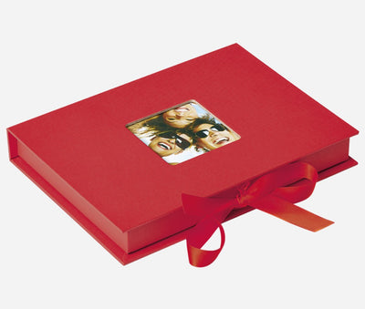 Walther fb-112-r fun - caja para guardar fotografías - tamaño 20 x 15 x 3 cm - 70 fotos 13 x 18 cm - rojo