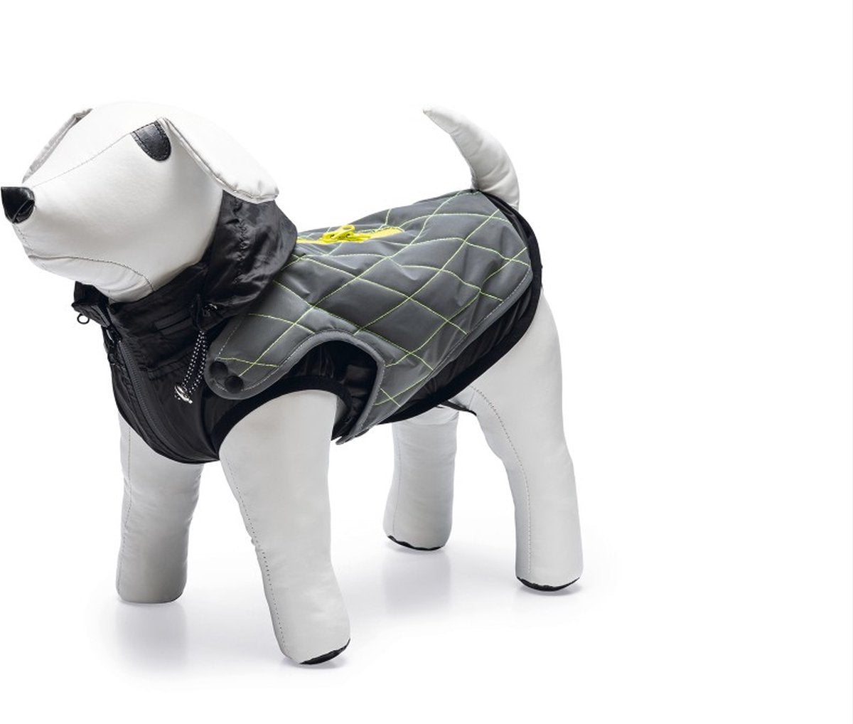 Beeztees safety gear allia - abrigo para perros - reflectante - gris - 62 cm - con capucha abrigo 2 en 1