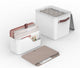 Rotho set my paper organizer, organizer documenti e archivio 2 in 1. bianco con inserti rossi. adatto per il formato A4