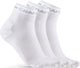 Craft fietssokken zomer unisex wit - core dry mid sock 3-pack white-34 36