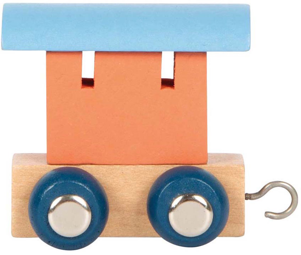 Small foot - trenino in legno polare - vagone rosa salmone blu - 12 pezzi