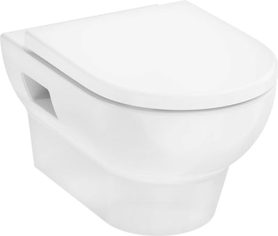 Hansgrohe Gladelake S set WC sospeso 540 aquachannel a filo con sedile e coperchio bianco