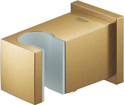 Grohe Euphoria Cube conexión de pared curva con soporte de pared cepillado Cool Sunrise