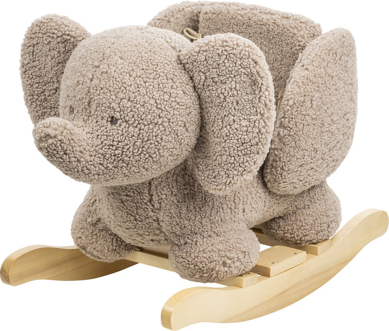 Peluche elefante Nattou - caballo balancín - caballo balancín - 59 x 45 cm - topo