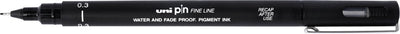 Fodera fine Uni-ball uni pin - penna nera per schizzi da 0,3 mm