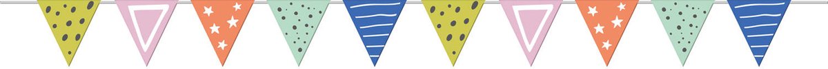 Paper flag line Eco Party 6 meters