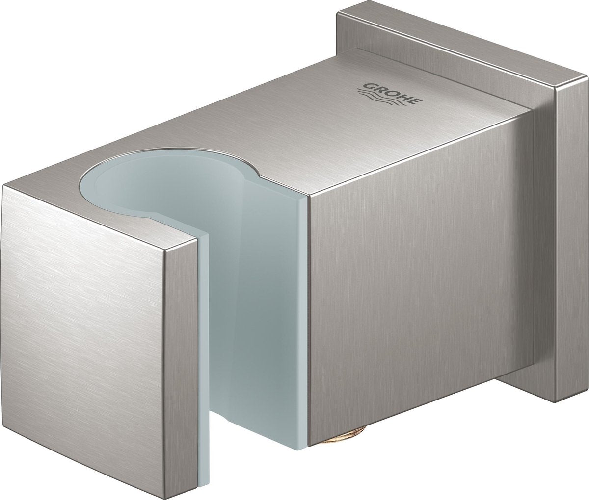 Grohe euphoria cube douche wandaansluitbocht met wandhouder - roestvrijstalen look - 26370dc0
