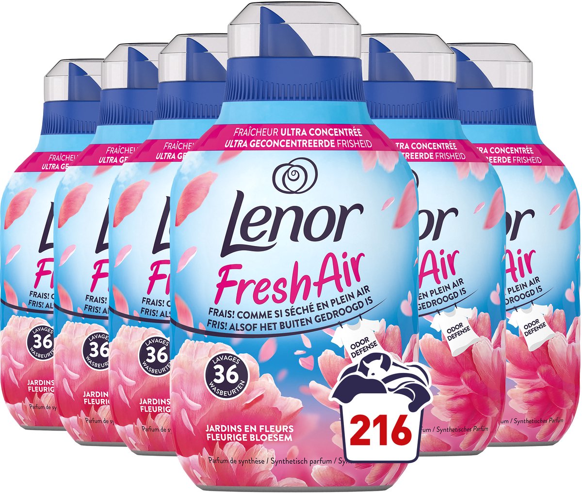Lenor Fresh Air ammorbidente floreale floreale - 6 x 36 lavaggi