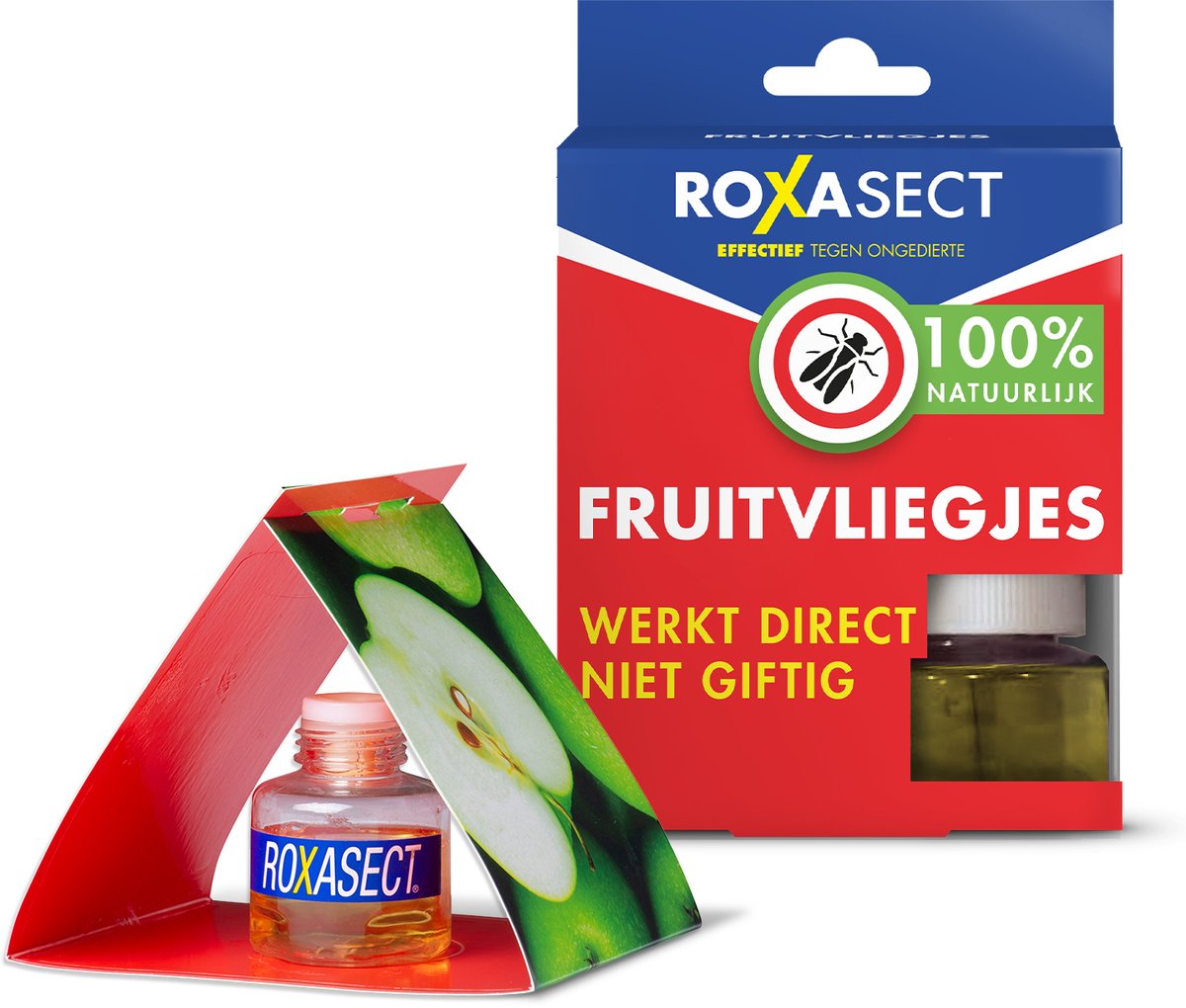 Catturamosche della frutta Roxasect - Trappola per insetti anti-mosche della frutta - Combatti i moscerini della frutta - 1 pezzo
