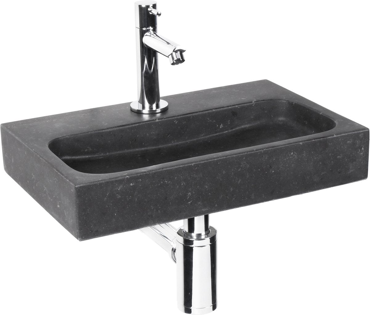 Differnz set fontana piccola piatta in pietra blu