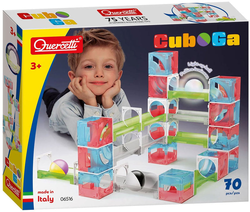 Pista de mármol Quercetti cuboga - 70 uds.