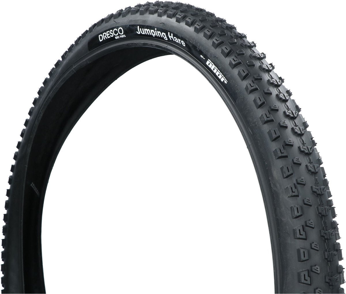 Dresco outdoor tire jumping hare - tire size 26 x 2.10 - etrto size 54-559 - optimal grip in all weather conditions - low rolling resistance - high puncture resistance - optimal grip - black