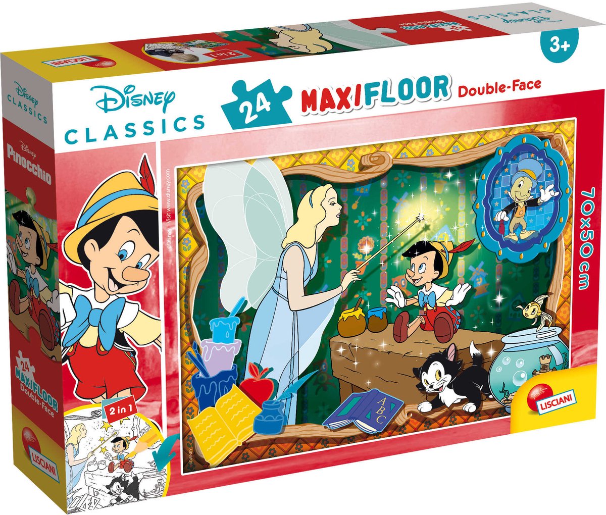 Lisciani disney puzzle df maxi floor 24 disney classics - pinocchio