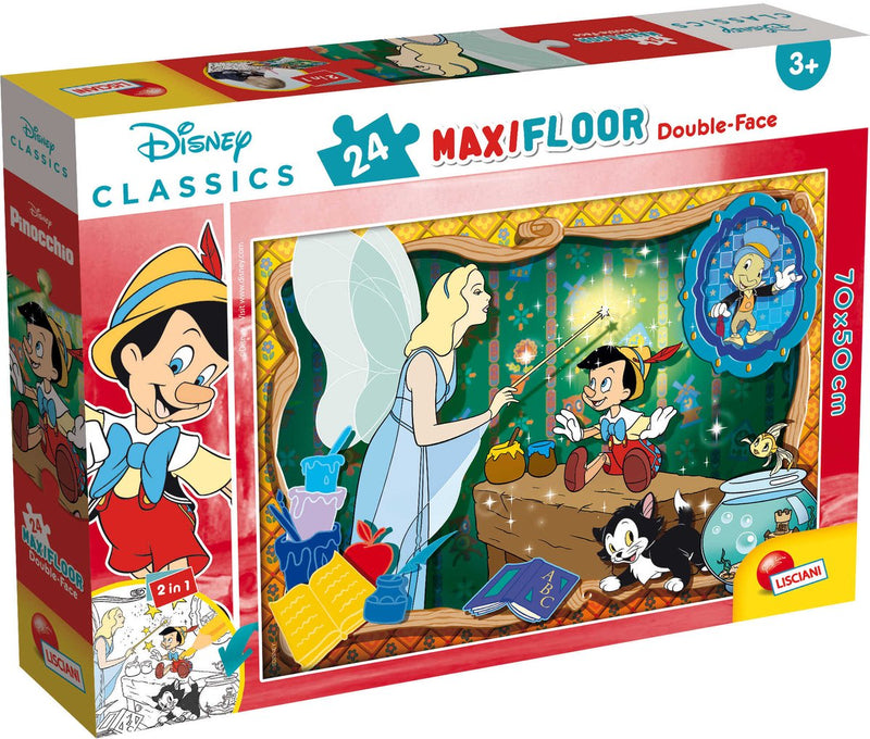 Lisciani disney rompecabezas df maxi piso 24 clásicos de disney - pinocho