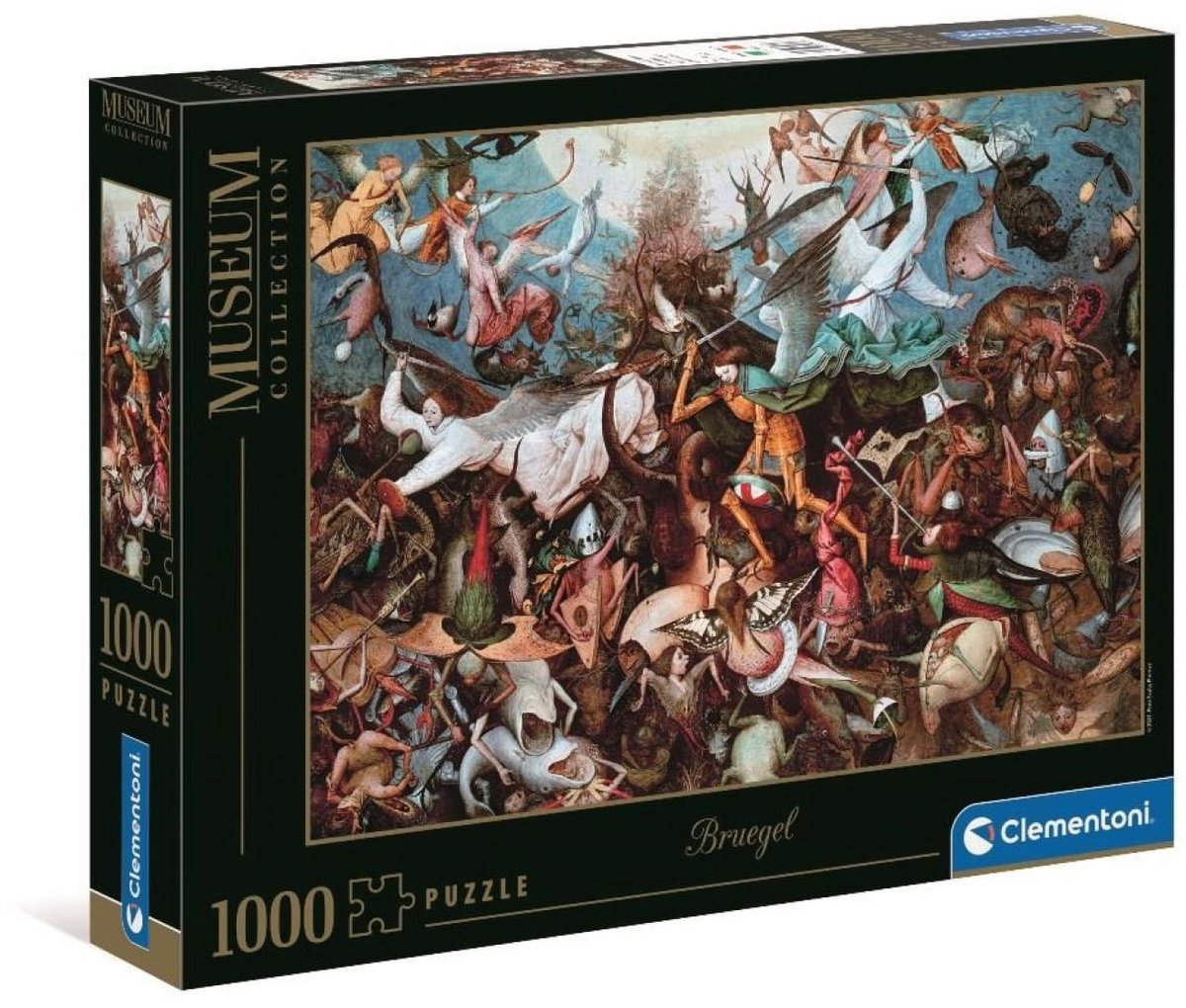 Clementoni - puzzle - 1000 pezzi - la caduta degli angeli ribelli - puzzle artistico per adulti e bambini