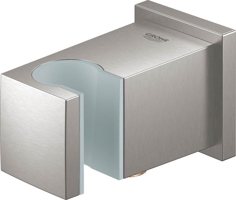 Grohe euphoria cube codo de conexión a pared de ducha con soporte de pared - aspecto de acero inoxidable - 26370dc0