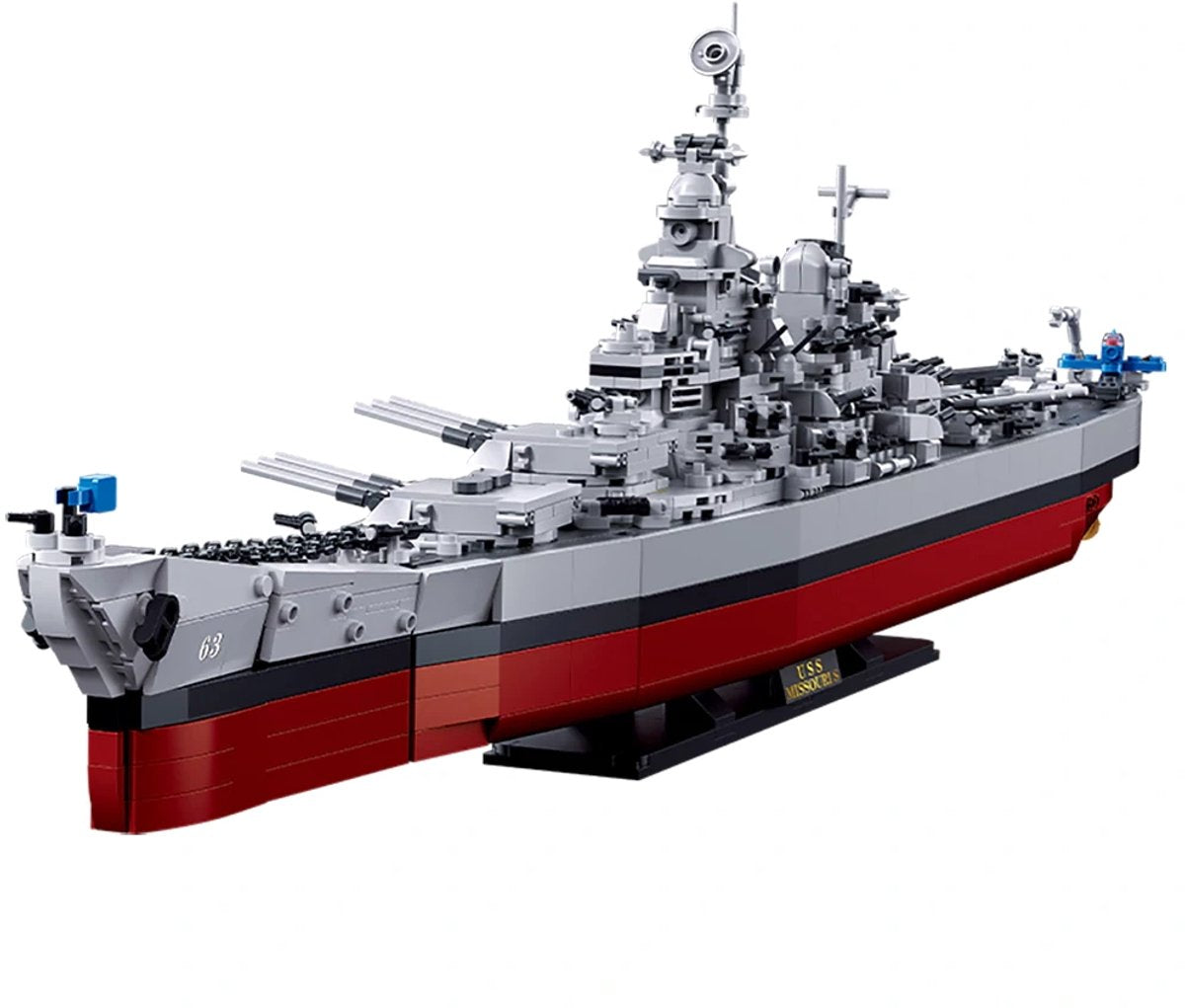 Sluban modello in mattoncini corazzata uss missouri 1:350 (m38-b1291)