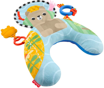 Entrenador de tiempo boca abajo de aventura sensorial de Fisher-price - para recién nacidos con anillo de dentición y sonajero