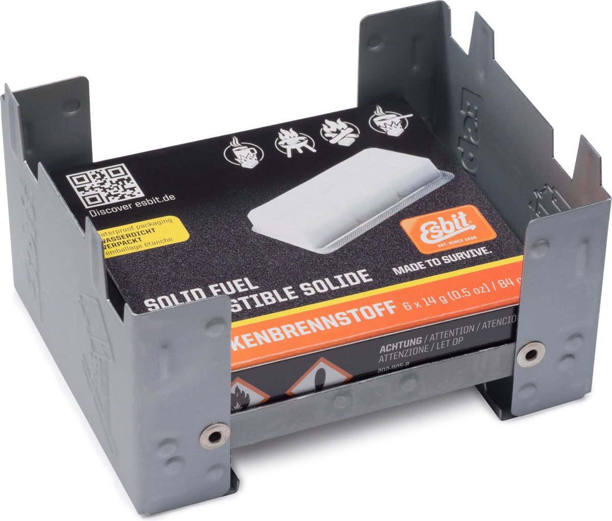 Esbit brander pocket stove s - incl 6x14 gr blokjes - compact