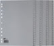 Schede Oxford, A4, in PP, perforazione a 11 fori, 100 schede numerate, grigio