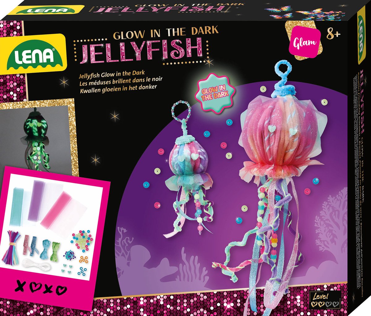 Lena knutselset jellyfish glow in the dark - creatief speelgoed.