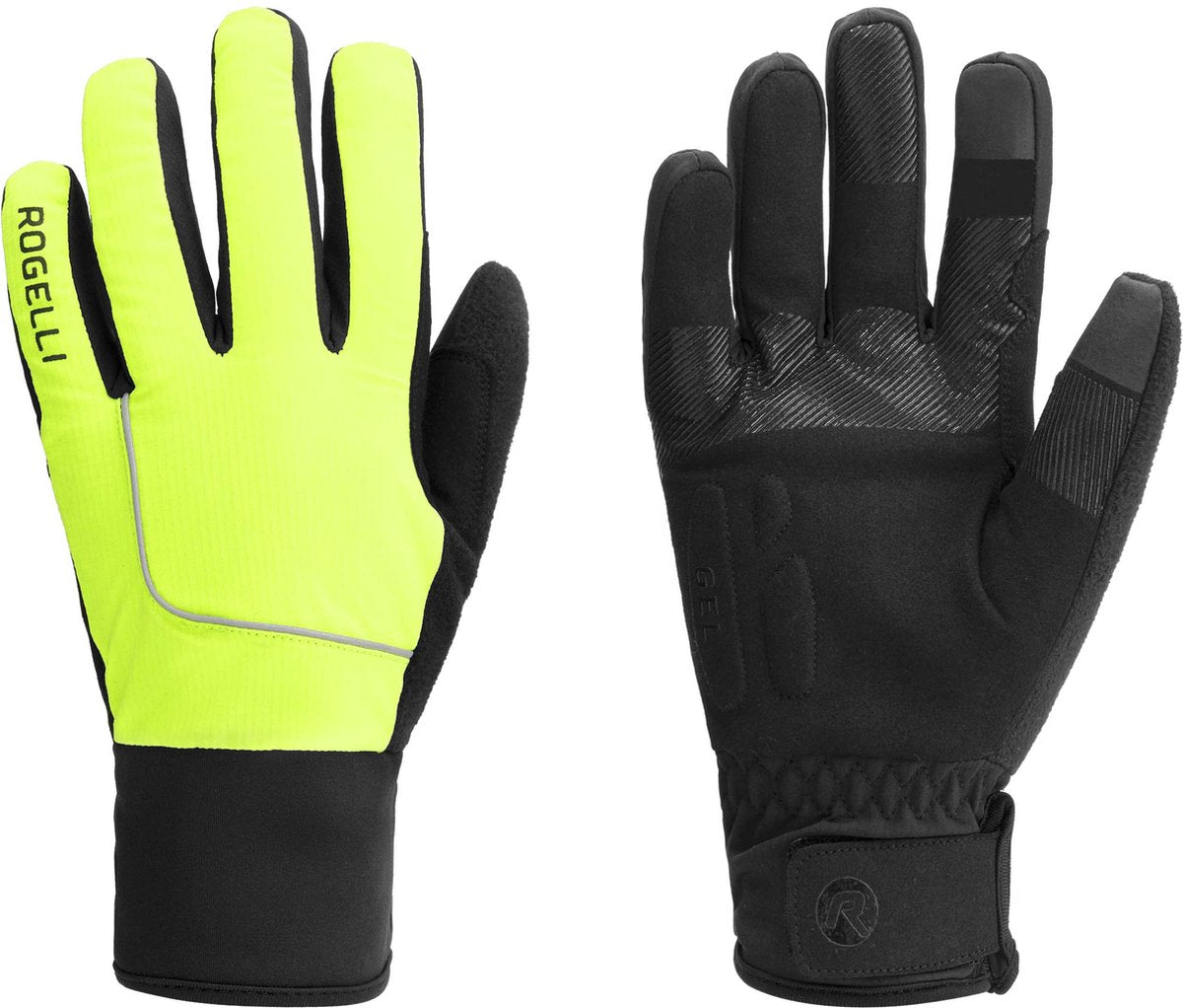 Rogelli essential fietshandschoenen heren - winter - fluorgeel - s