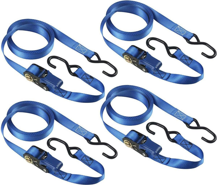 Cinghie di tensione Masterlock - 5 m x 25 mm - con cricchetto - blu - 4 pezzi - 4367eurdat