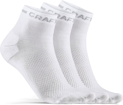Calzini da ciclismo artigianali estivi unisex bianchi - calzini centrali core dry confezione da 3 bianchi-34 36
