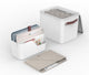 Rotho my paper organizerset, documenten organizer en archief 2 in 1. wit met blauwe inleggers. geschikt voor a4 formaat