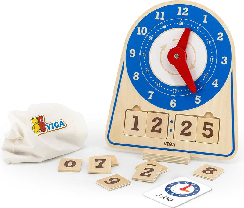 Reloj de aprendizaje Viga, al: 28 cm, l: 26 cm, ancho: 13, 1 pieza